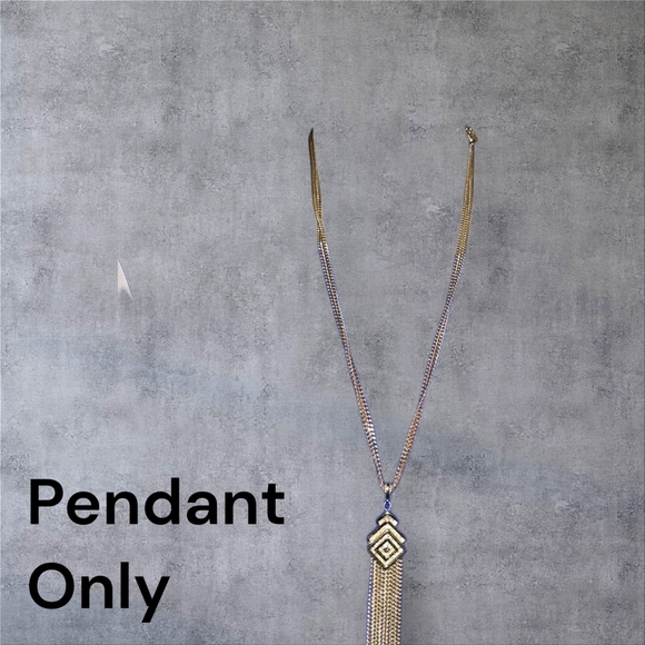 Vintage MONET Elegant Gold Tassel Pendant - Picture 6 of 6